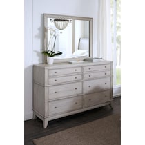 hazel gray dresser and mirror   