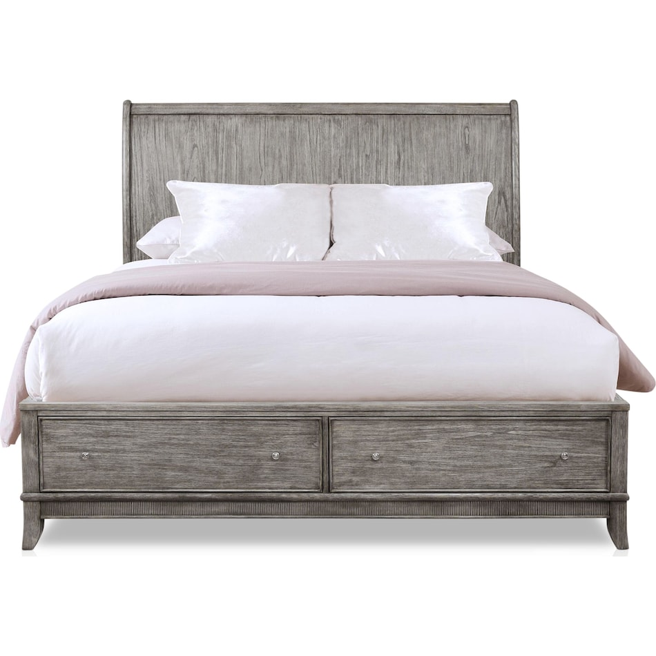 hazel gray king bed   