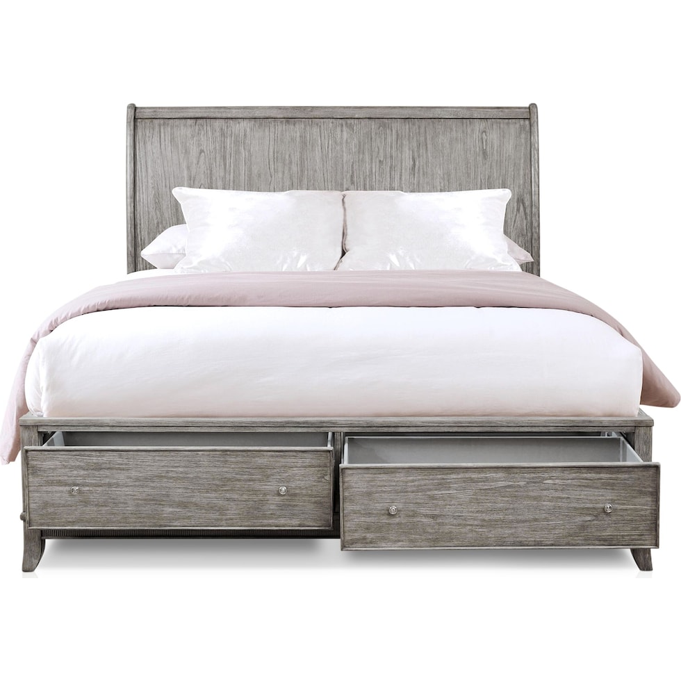 hazel gray king bed   