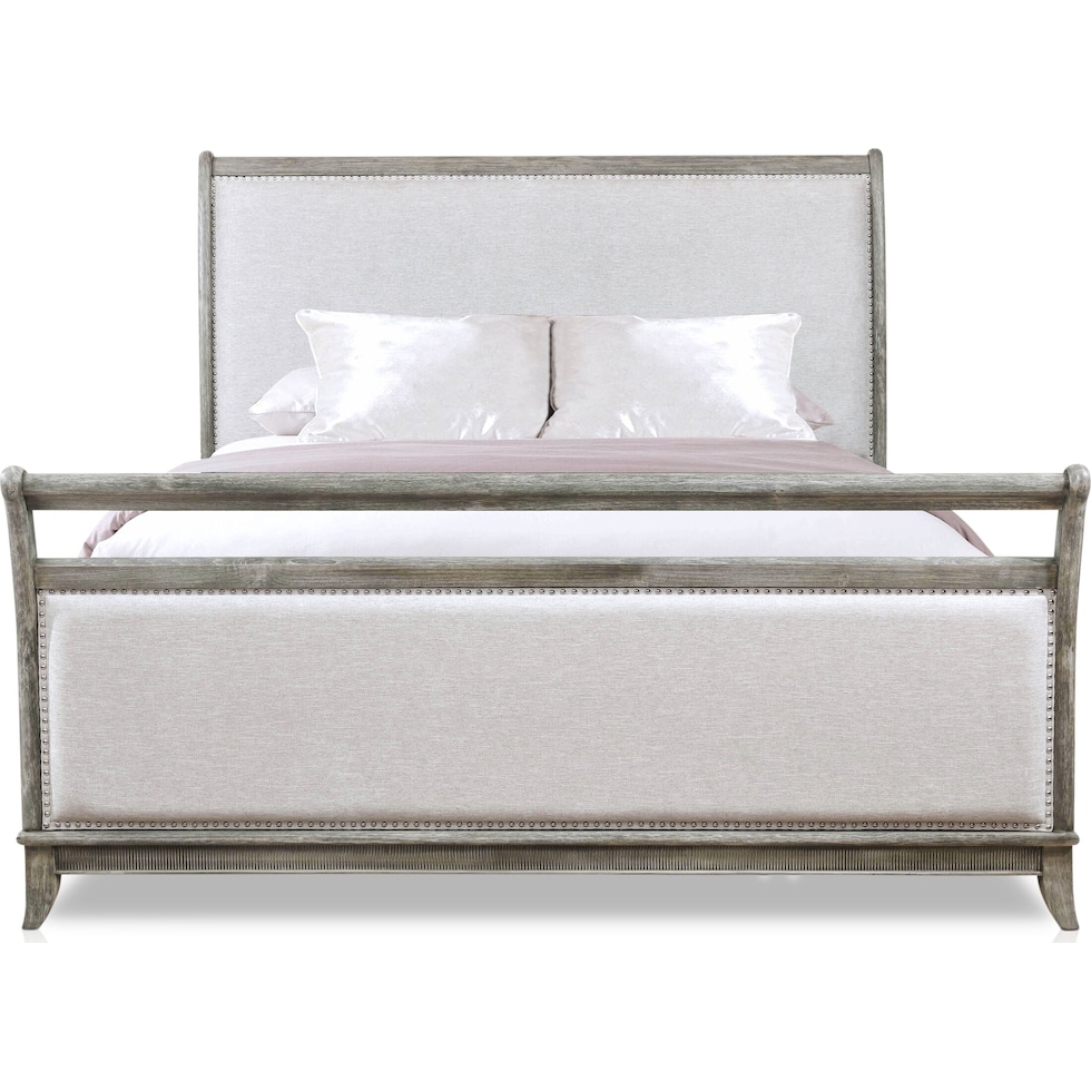 hazel gray king bed   