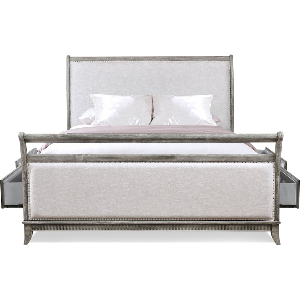 hazel gray king bed   