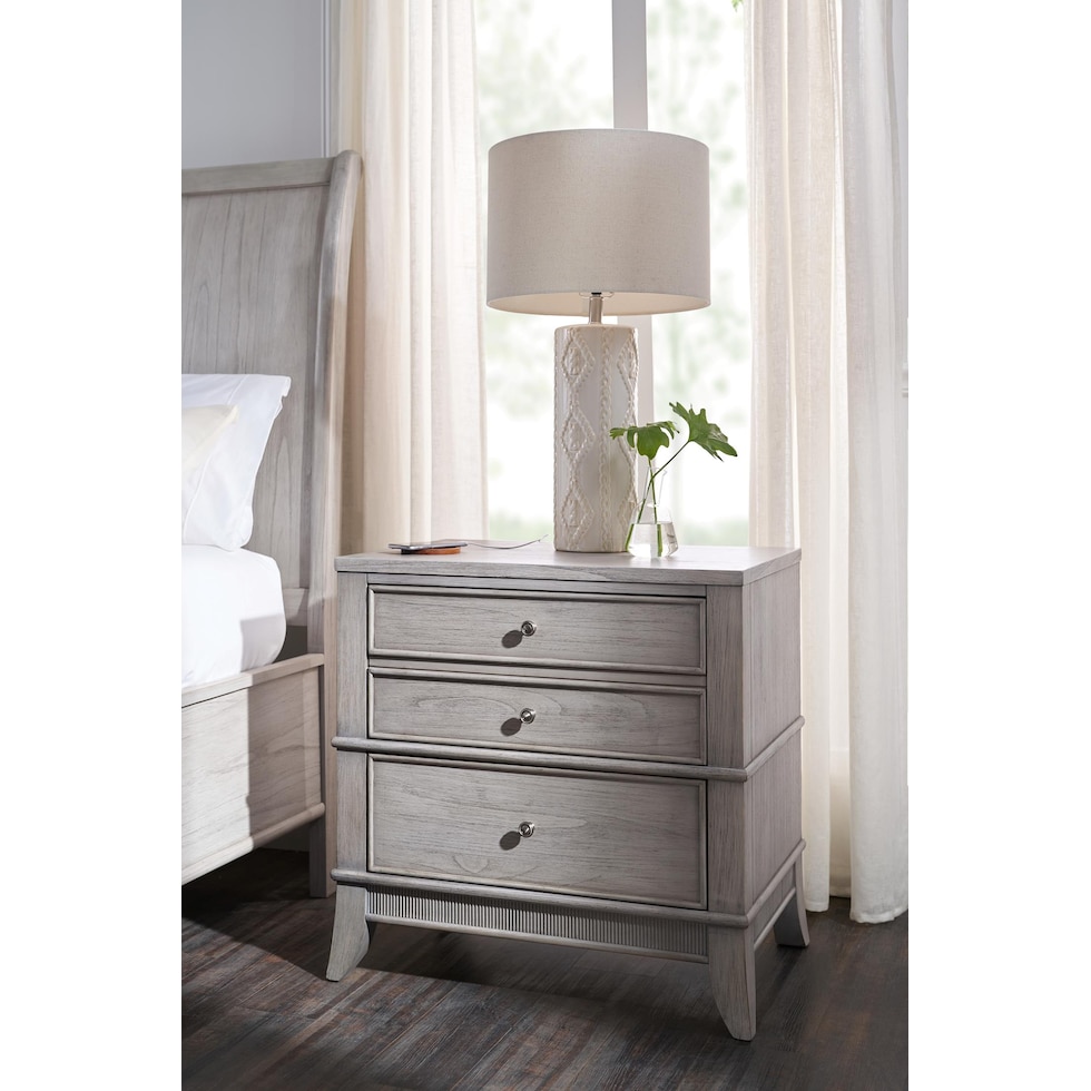 hazel gray nightstand   