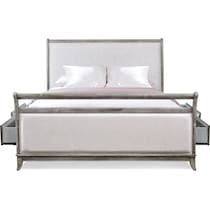 hazel gray queen bed   