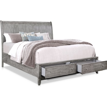 Hazel Queen Storage Bed - Gray