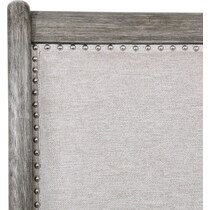 hazel gray queen storage bed   