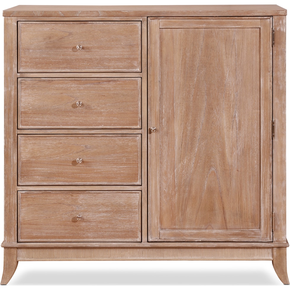 hazel light brown door chest   