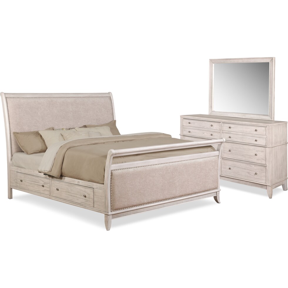 hazel white  pc king bedroom   
