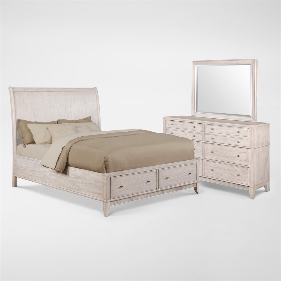 hazel white  pc queen bedroom   