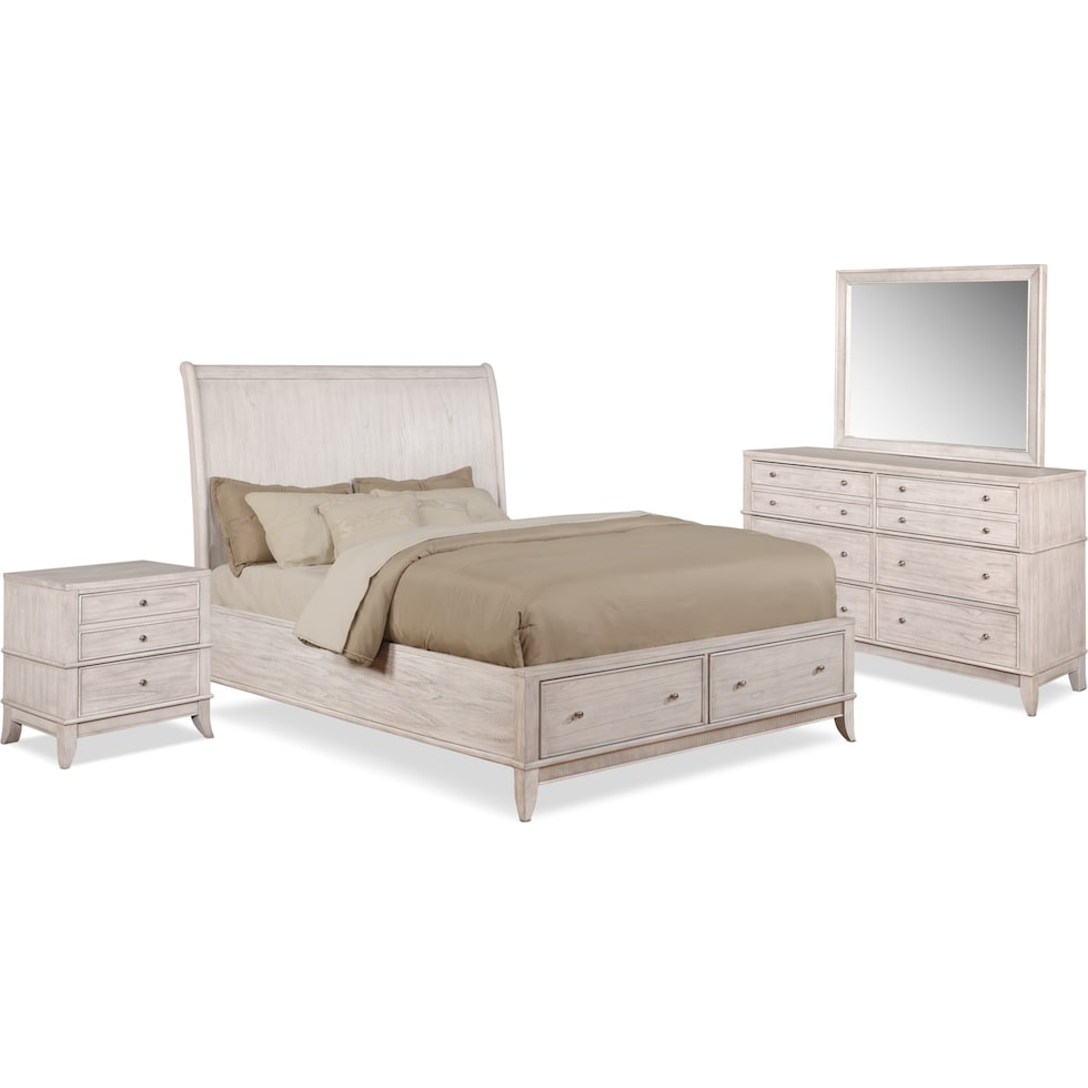 hazel white  pc king bedroom   