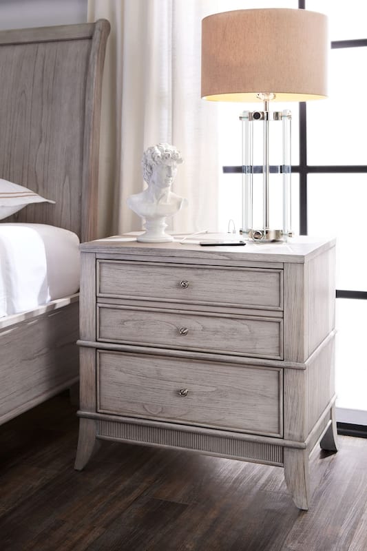 Hazel 6Piece Bedroom Set with 2Drawer Nightstand, Dresser and Mirror