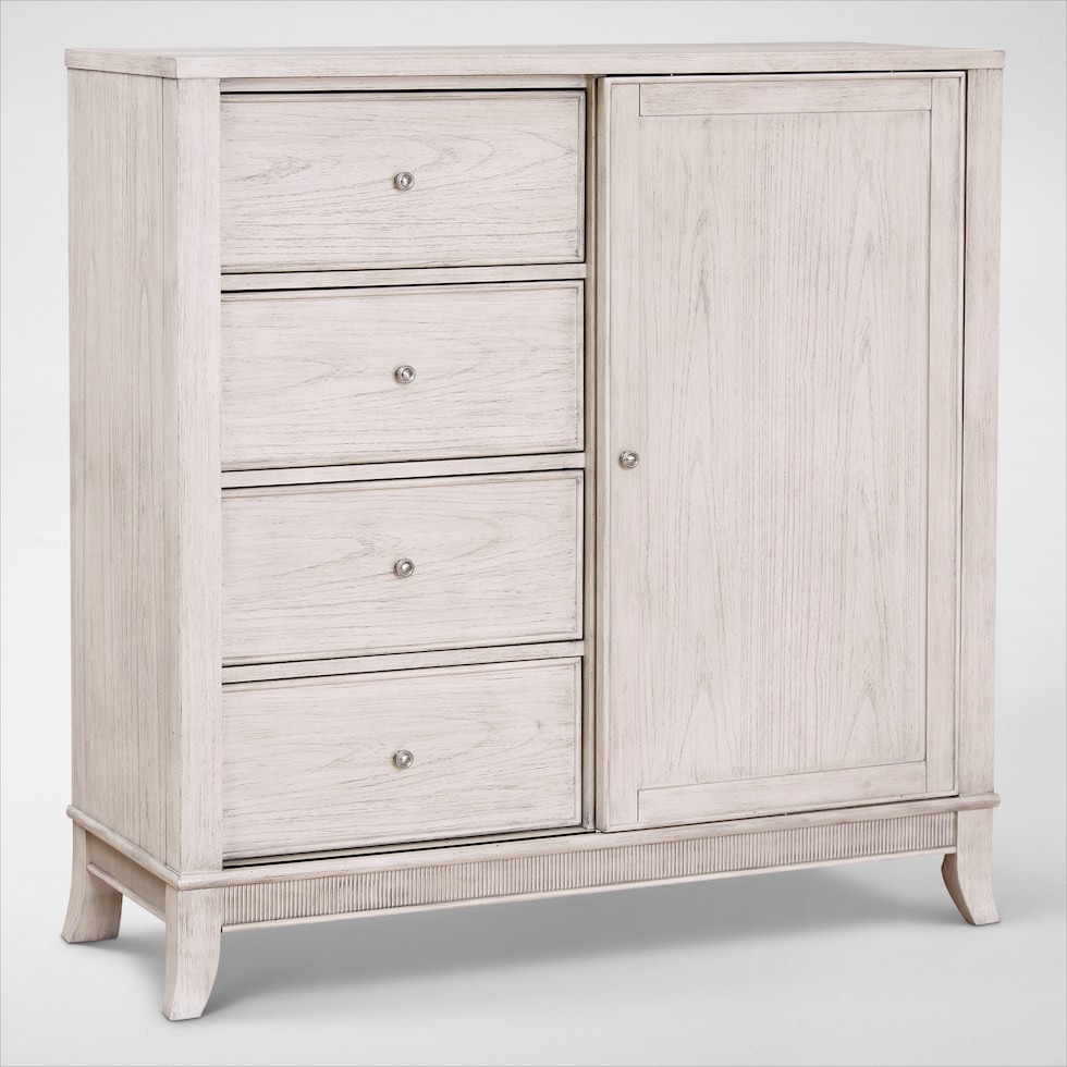 hazel white door chest   