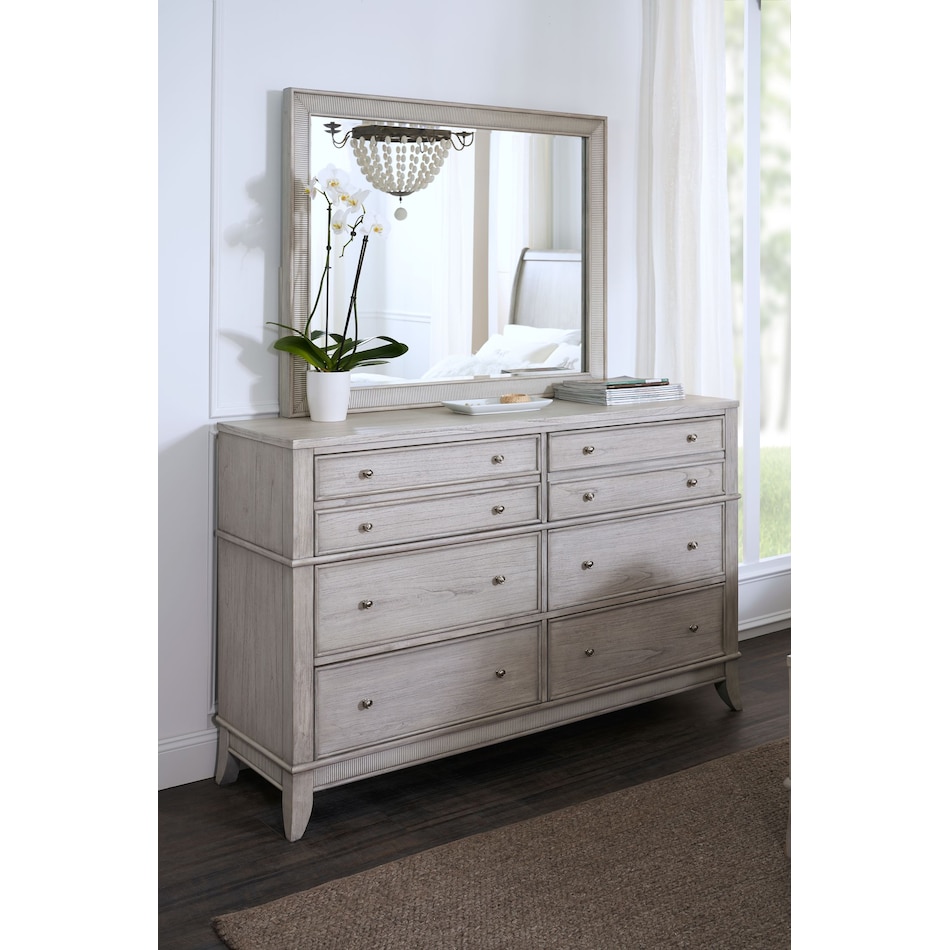 hazel white dresser & mirror   