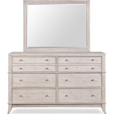 Hazel Dresser and Mirror - Water White