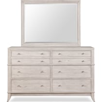 hazel white dresser and mirror   