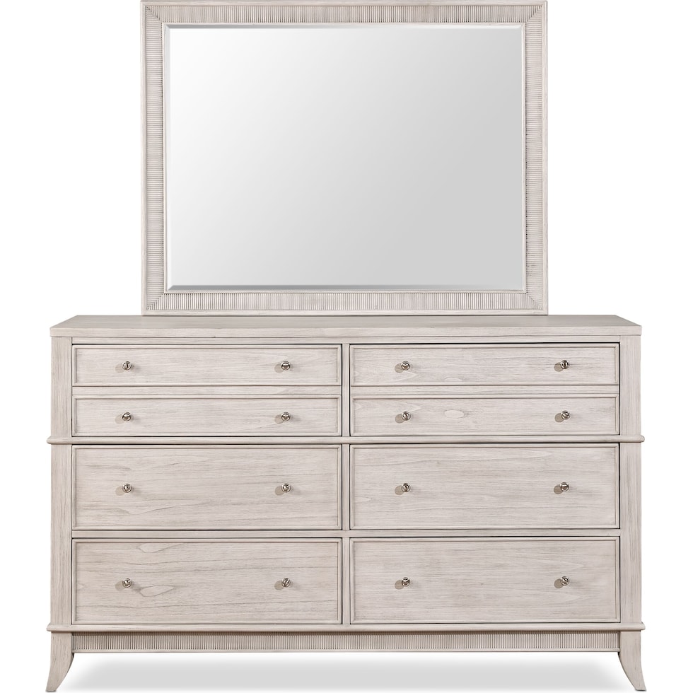 hazel white dresser and mirror   