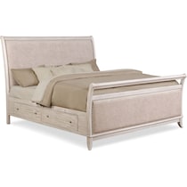 hazel white king bed   