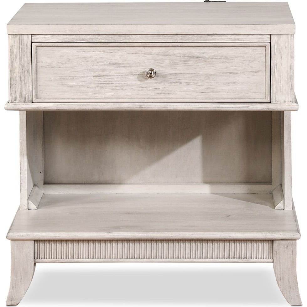 hazel white nightstand   