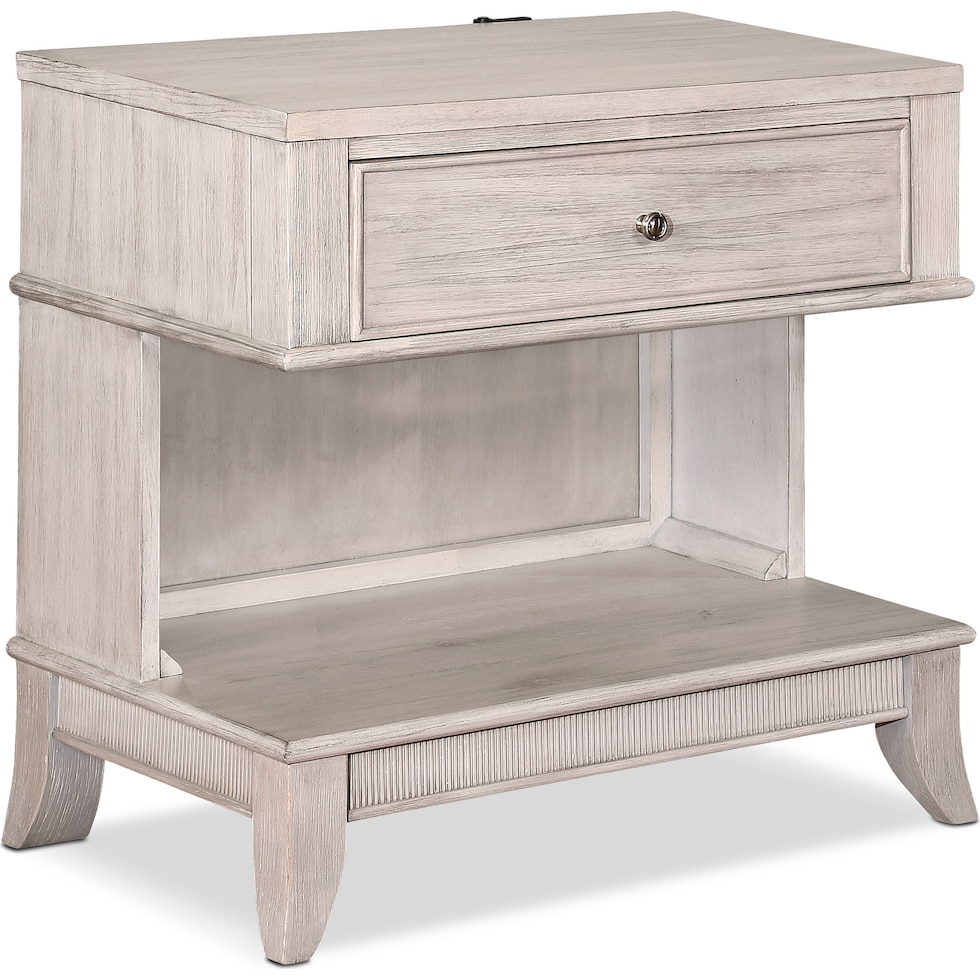 hazel white nightstand   