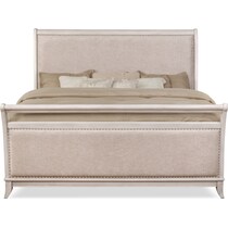 hazel white queen bed   
