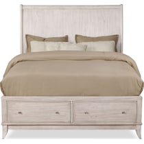 hazel white queen bed   