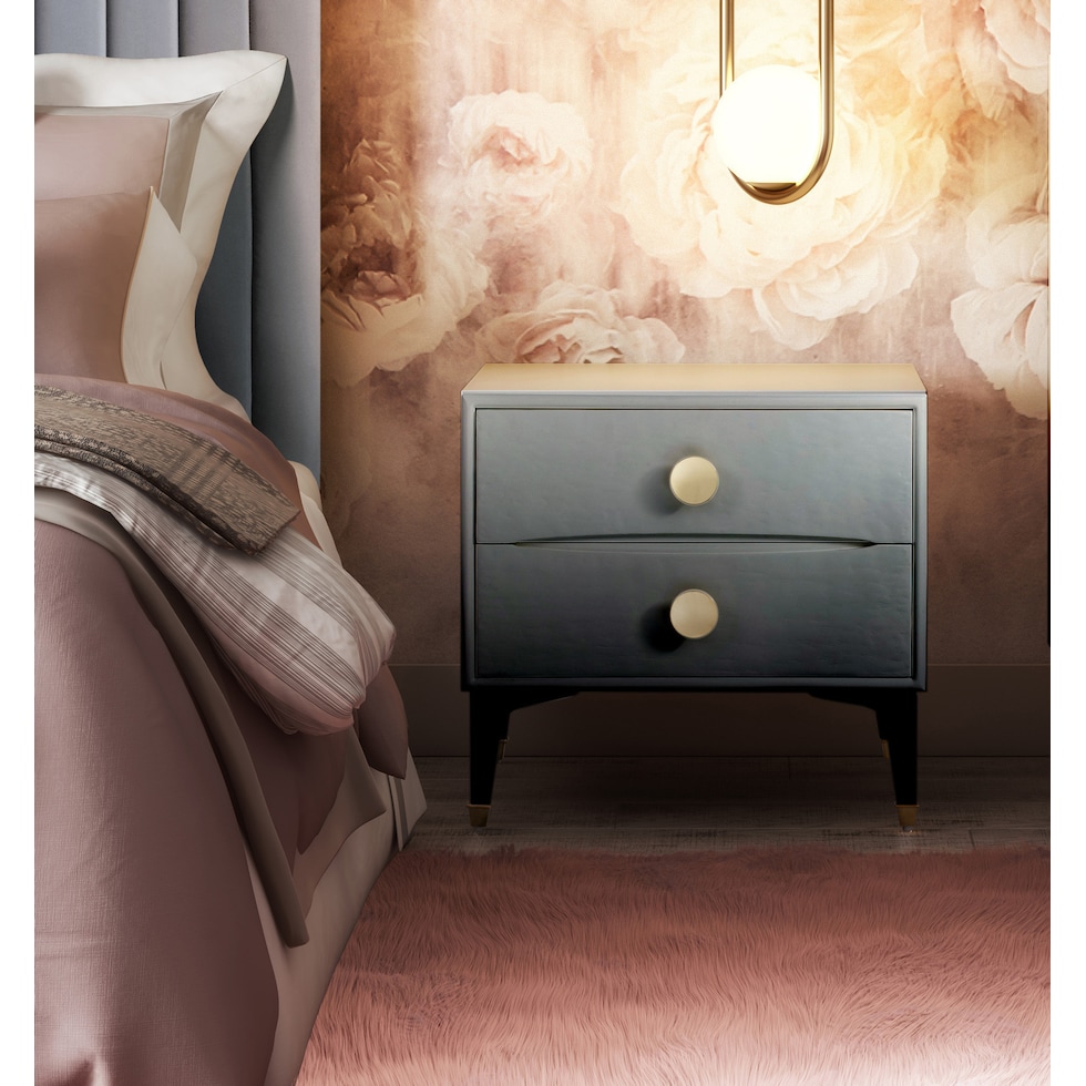 heather gray nightstand   