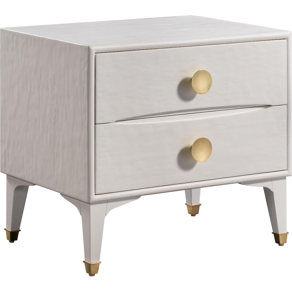 heather white nightstand   