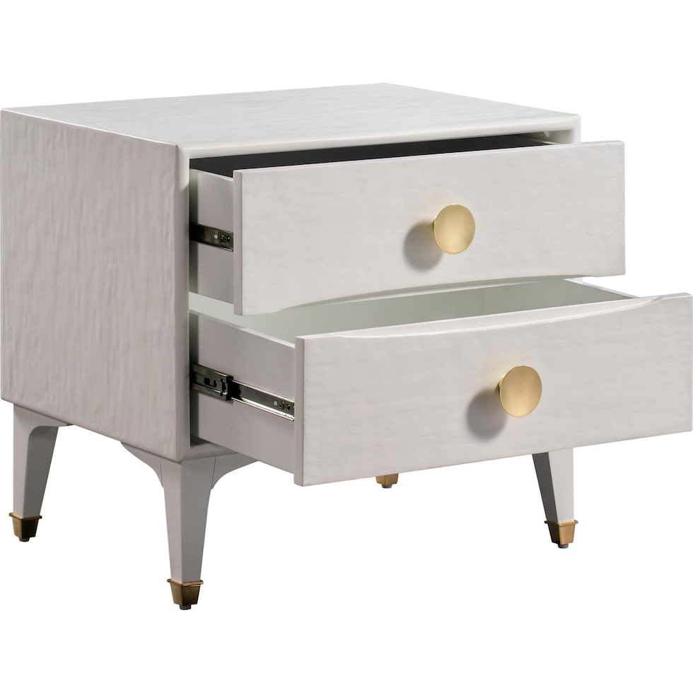 heather white nightstand   