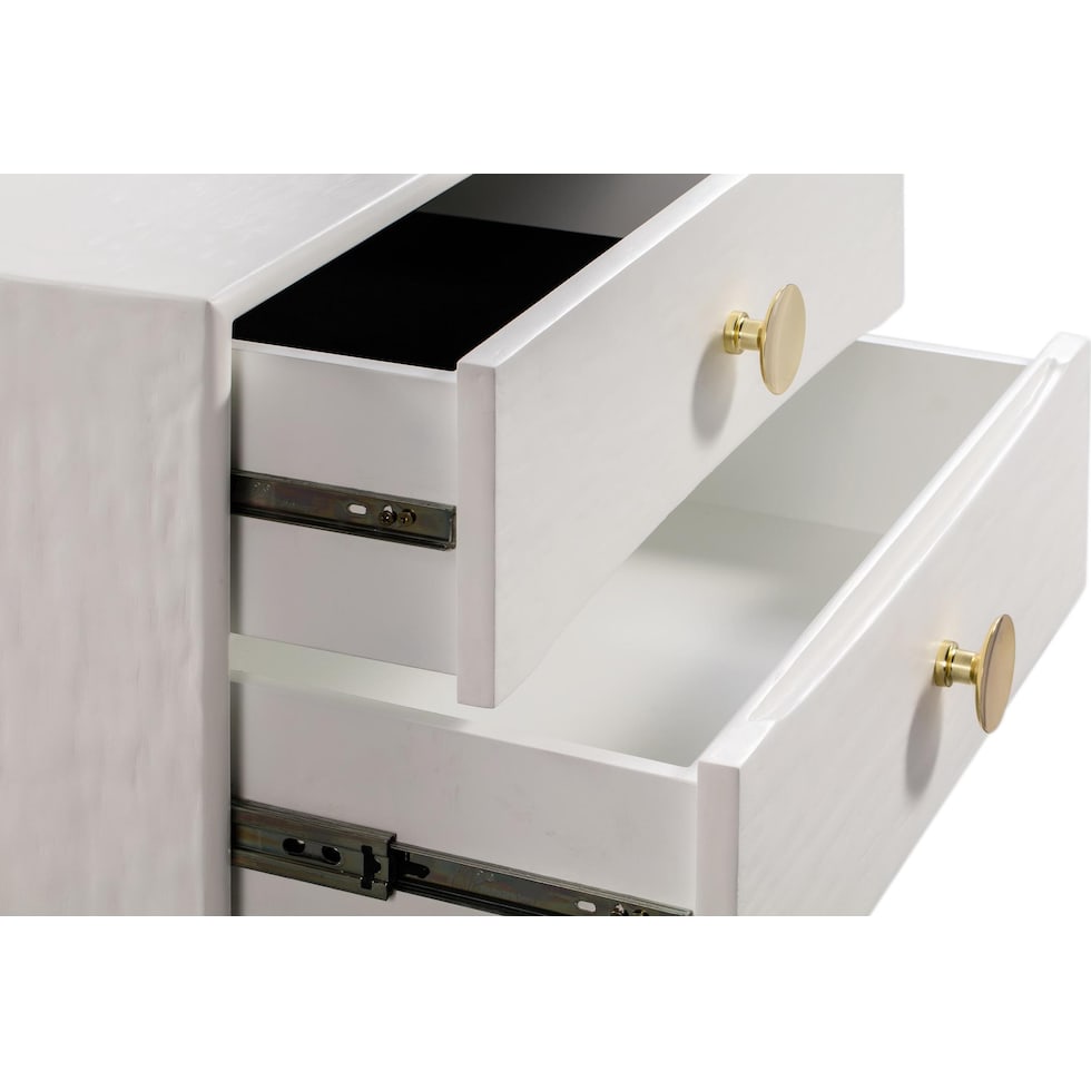 heather white nightstand   