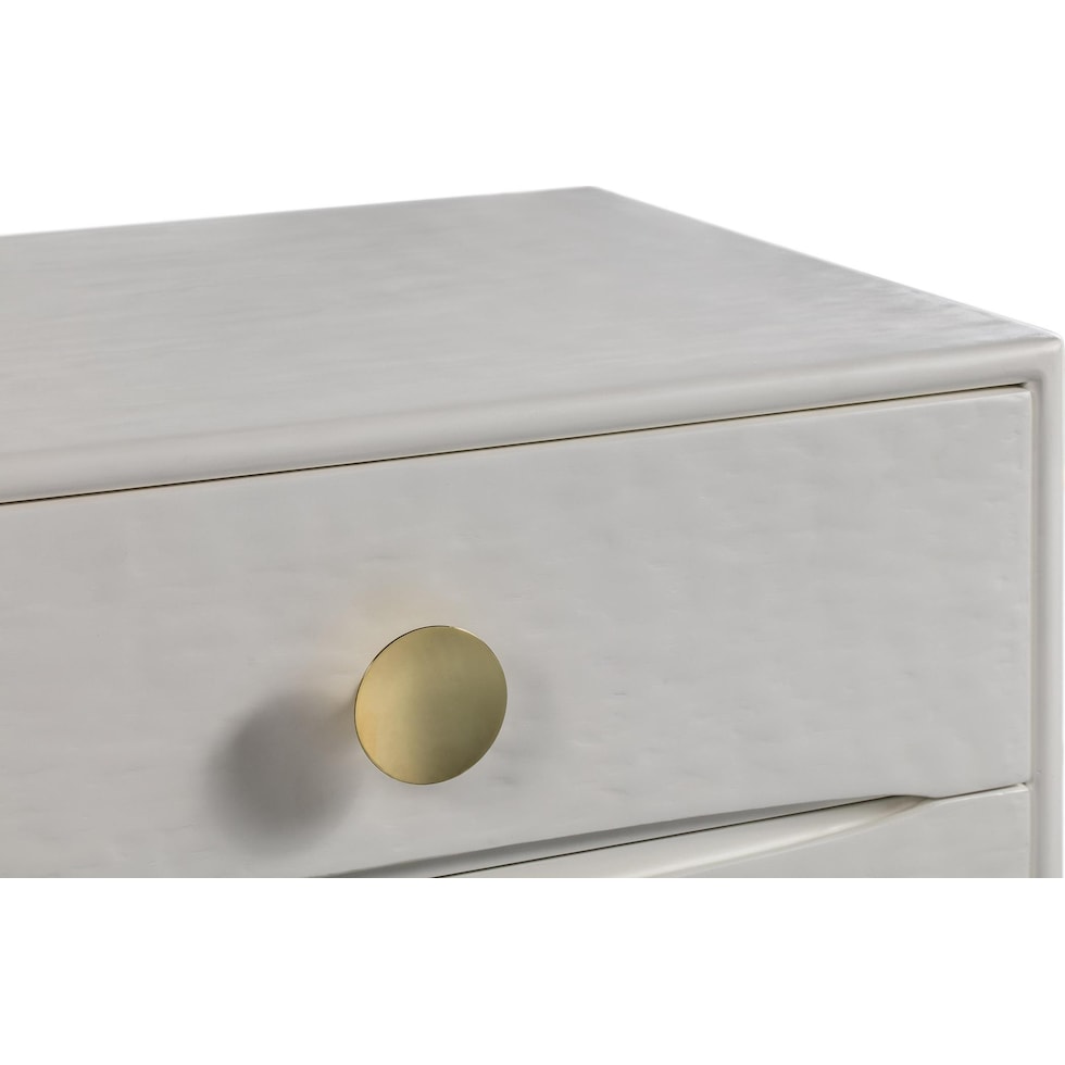 heather white nightstand   