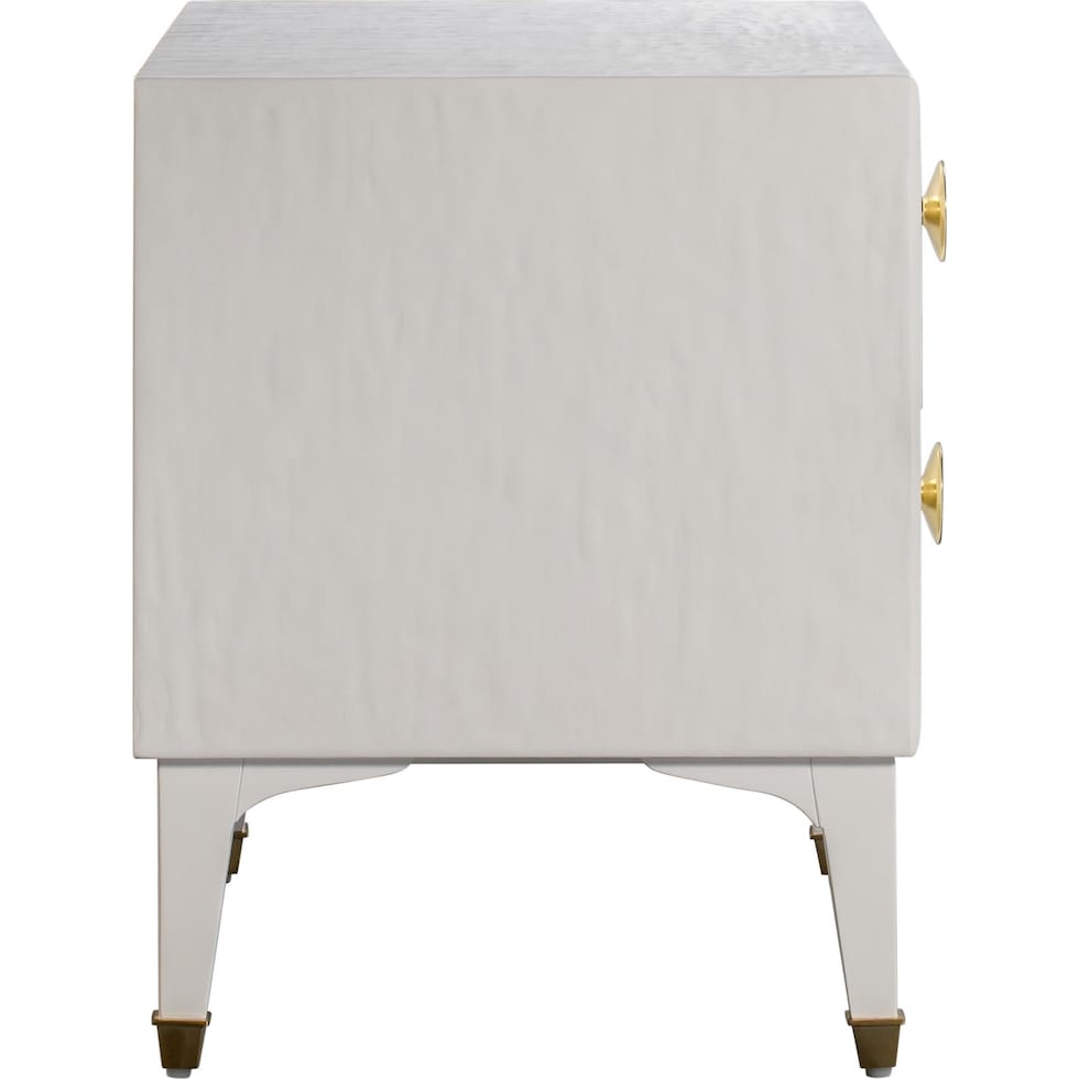 heather white nightstand   