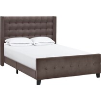 heiress dark brown queen bed   