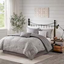 heiress gray california king bedding set   