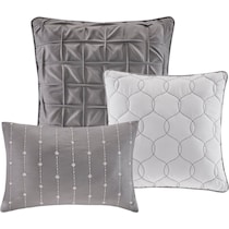 heiress gray california king bedding set   