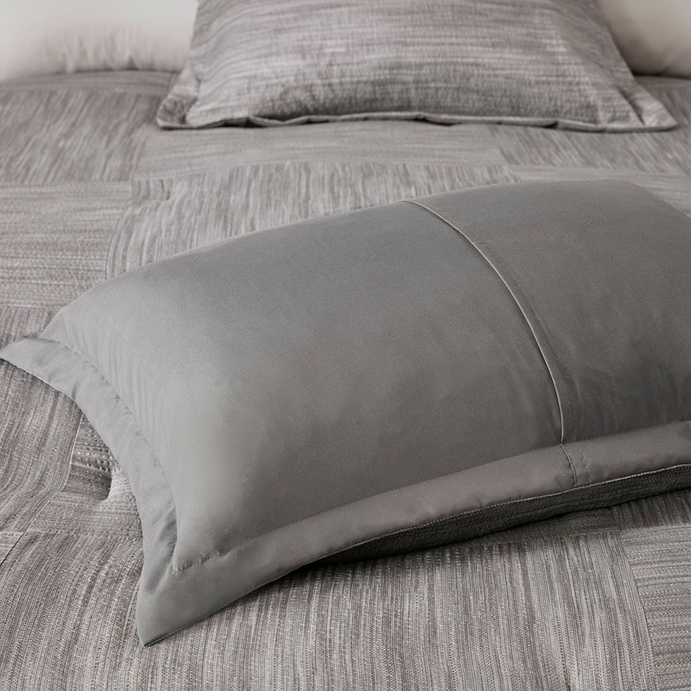 heiress gray california king bedding set   