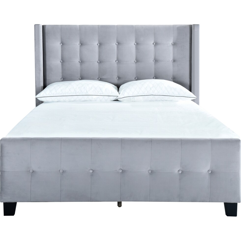 heiress gray king bed   