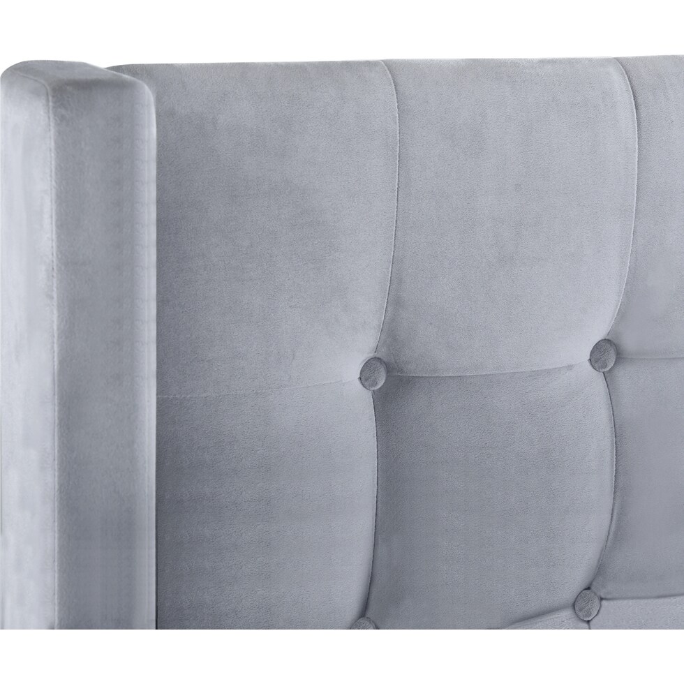 heiress gray king bed   