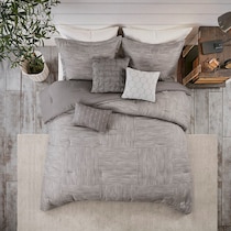 heiress gray queen bedding set   