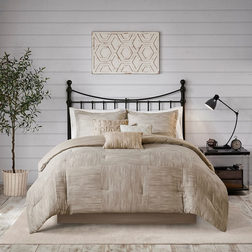 heiress light brown king bedding set   