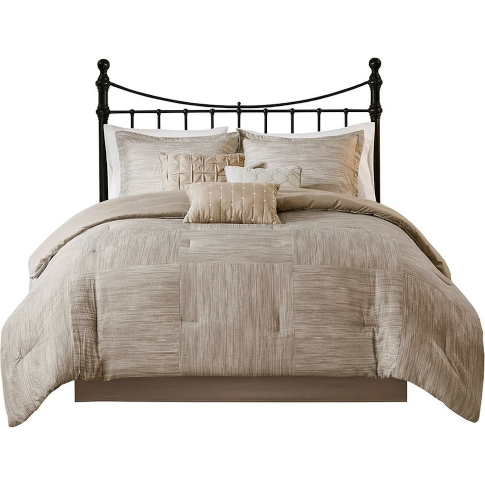 heiress light brown king bedding set   