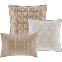 heiress light brown king bedding set   
