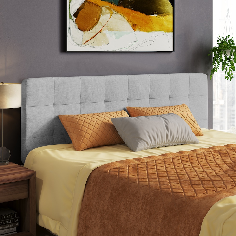 helga gray full queen headboard   