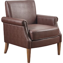 helms dark brown accent chair   