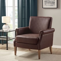 helms dark brown accent chair   