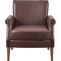 helms dark brown accent chair   