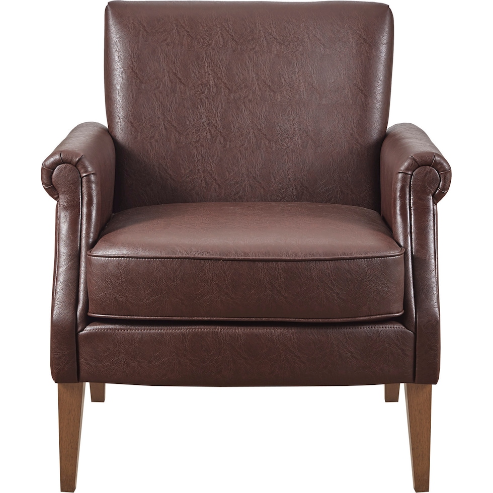 helms dark brown accent chair   