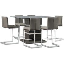 henderson gray  pc counter height dining room   