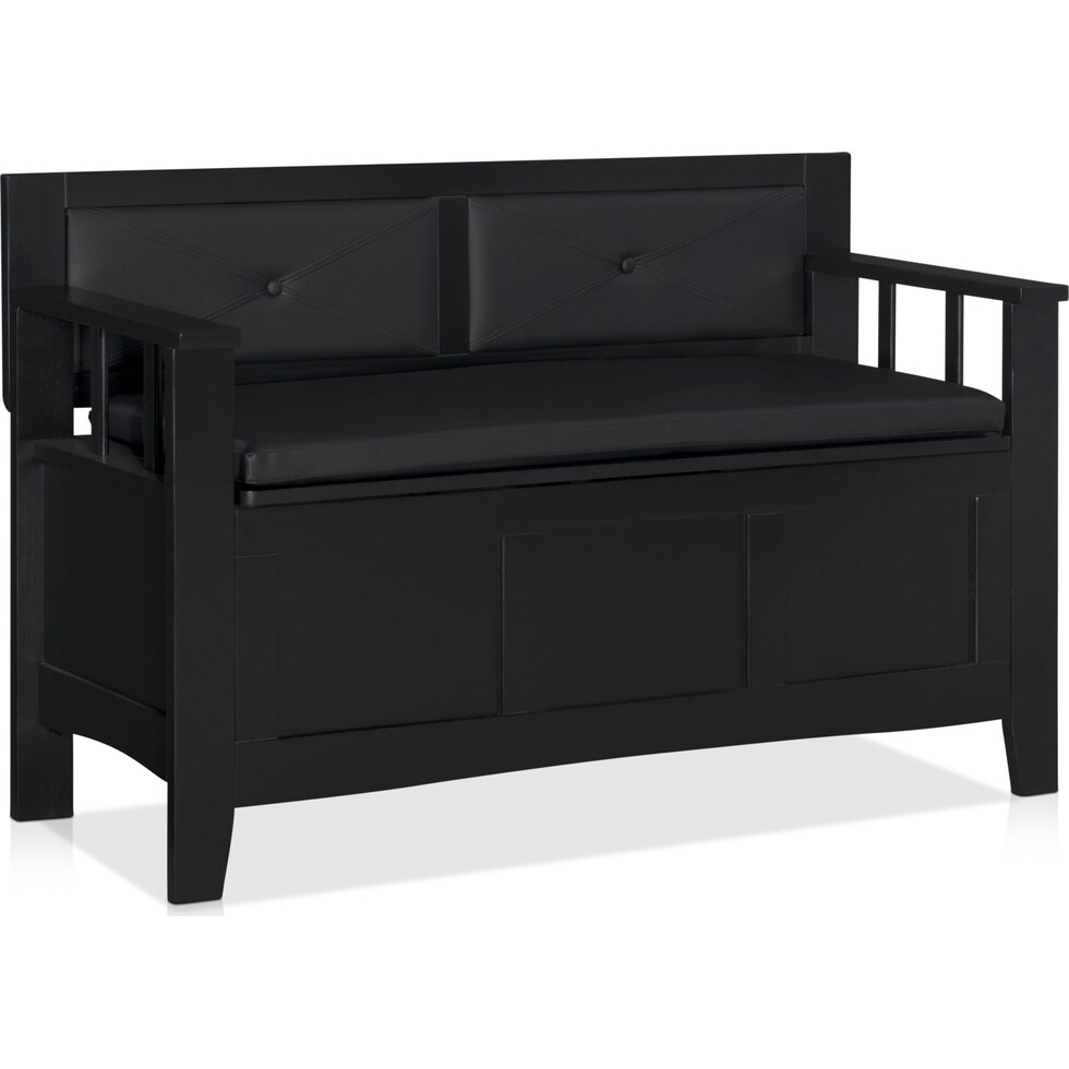 herbert black storage bench   