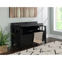 herbert black storage bench   