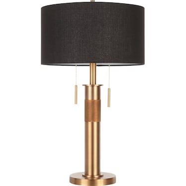 Hermia 27'' Table Lamp - Brass/Black