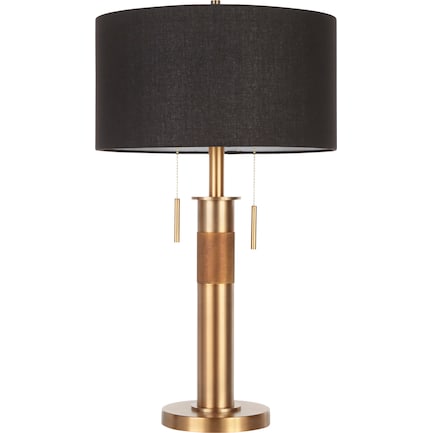 Hermia Table Lamp - Brass/Black